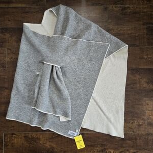 Carro Positano Gray Poncho Wool Cashmere NWT